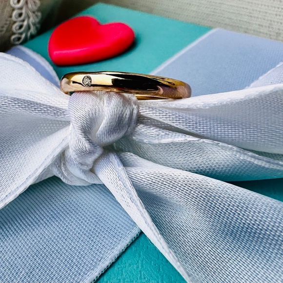 Tiffany & Co. Elsa Peretti Gold Diamond Band ring, 5.75 - Picture 3 of 7